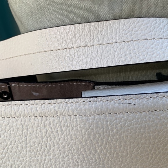 Rebecca MINKOFF StuddedOff White Pebbled Leather Bucket Bag - Picture 7 of 16